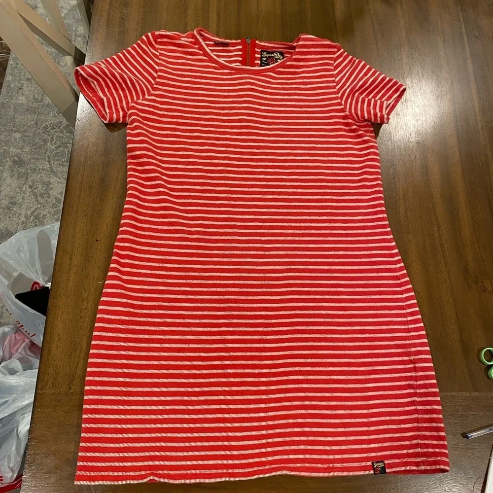 Superdry Edison Striped Ottoman Dress Size 8
